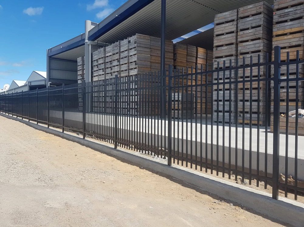 Black Aluminium Security Panel Fence
