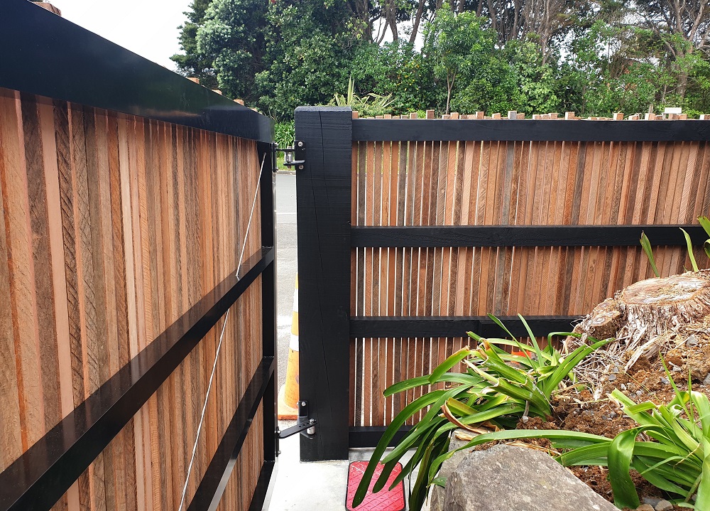 Custom hardwood Fence and gate